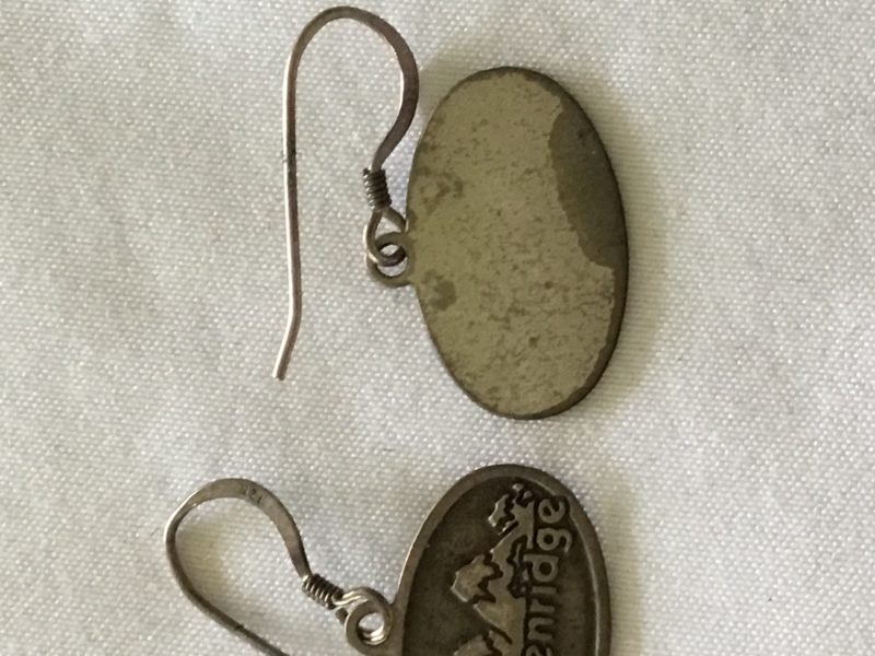 Sterling Silver Dangly Breckenridge Pierced Earrings 1" - Image 2