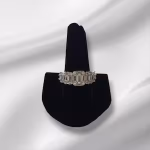 Sterling Silver CZ Cluster Ring, Size 10
