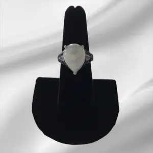 Sterling Silver Ring - Believed To Be Moonstone, Size 7
