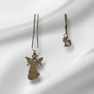 Sterling Silver Angel Necklace, 18"