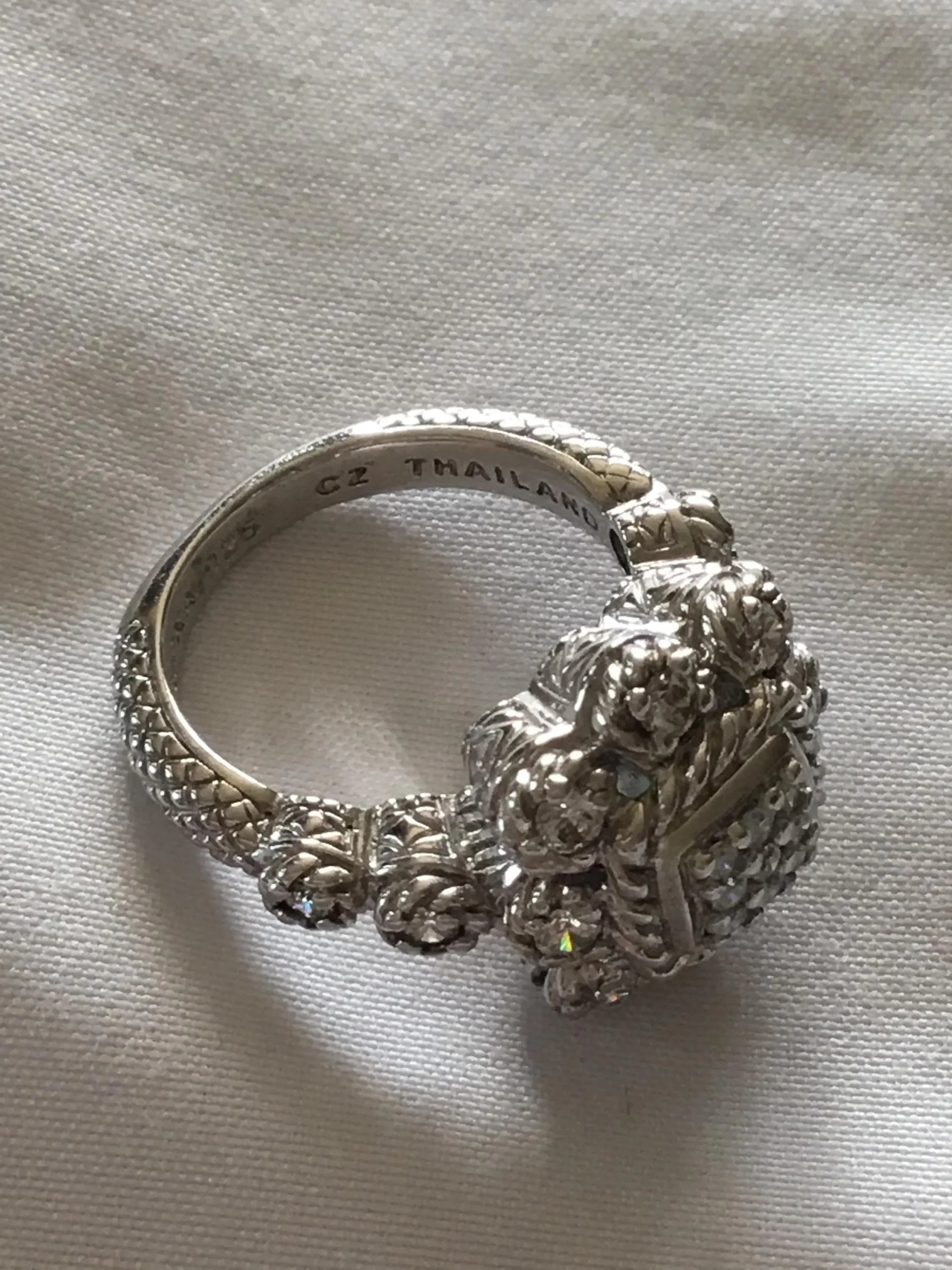 Judith Ripka Sterling Silver Ring, Size 7 - Image 3