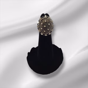 Vintage Poison Ring, 800 Sterling Silver Poison Ring, Size 4