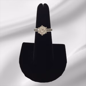 Sterling Silver CZ Ring, Size 6