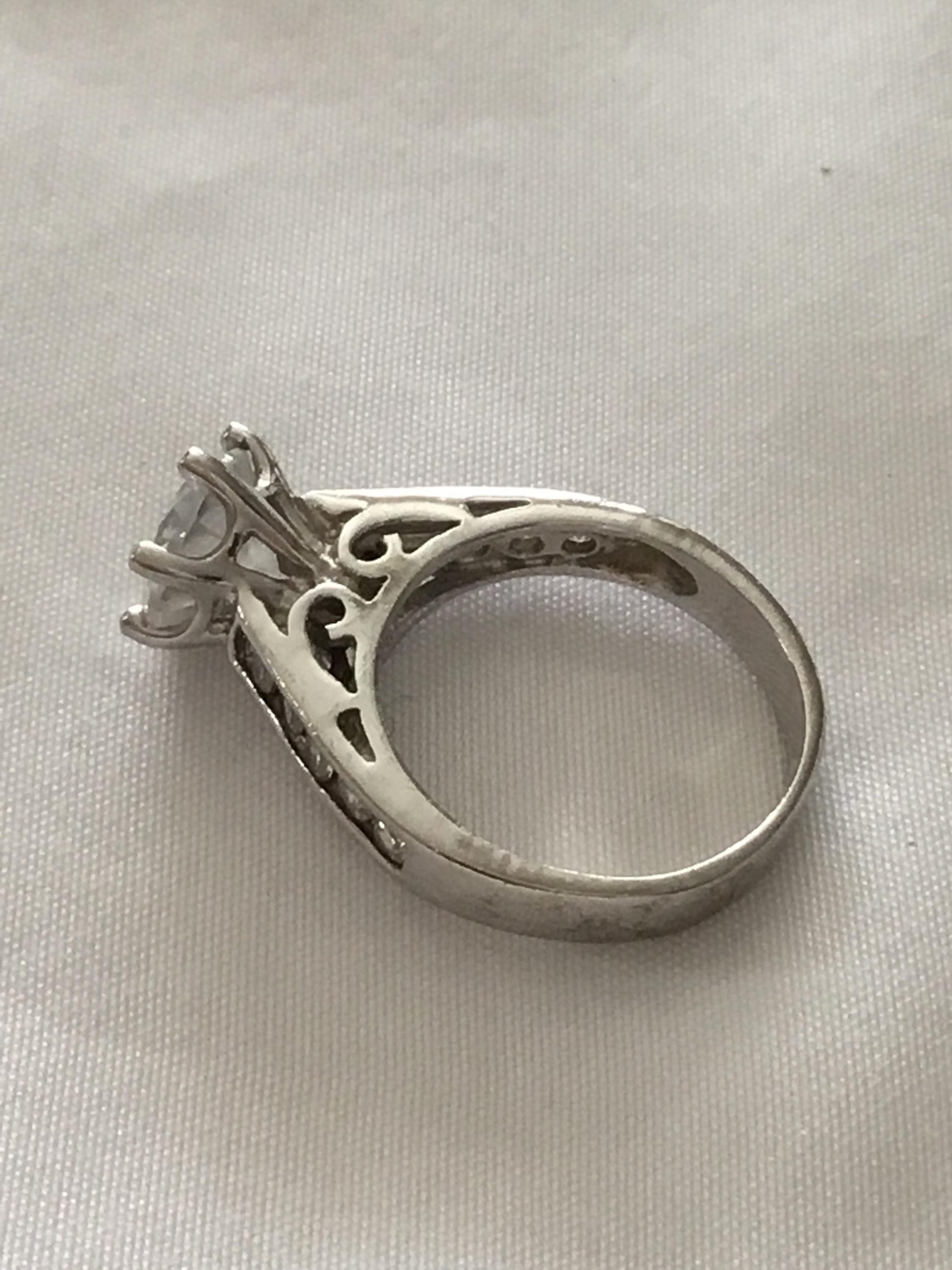 Sterling Silver CZ Ring, Size 6 - Image 3