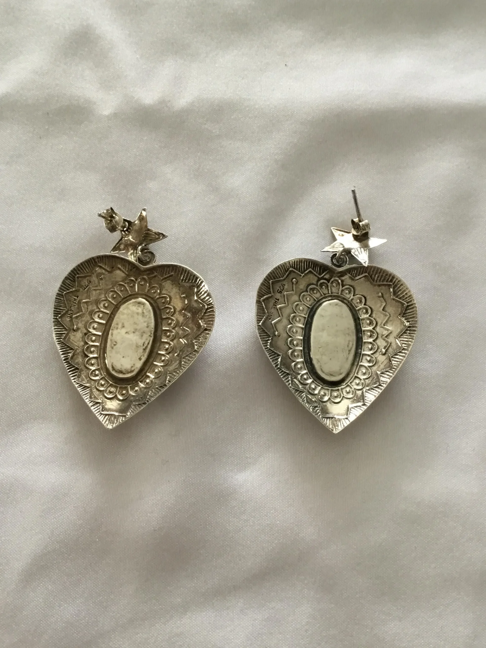 Sterling Silver Pierced Black Onyx Dangly Earrings - Image 4