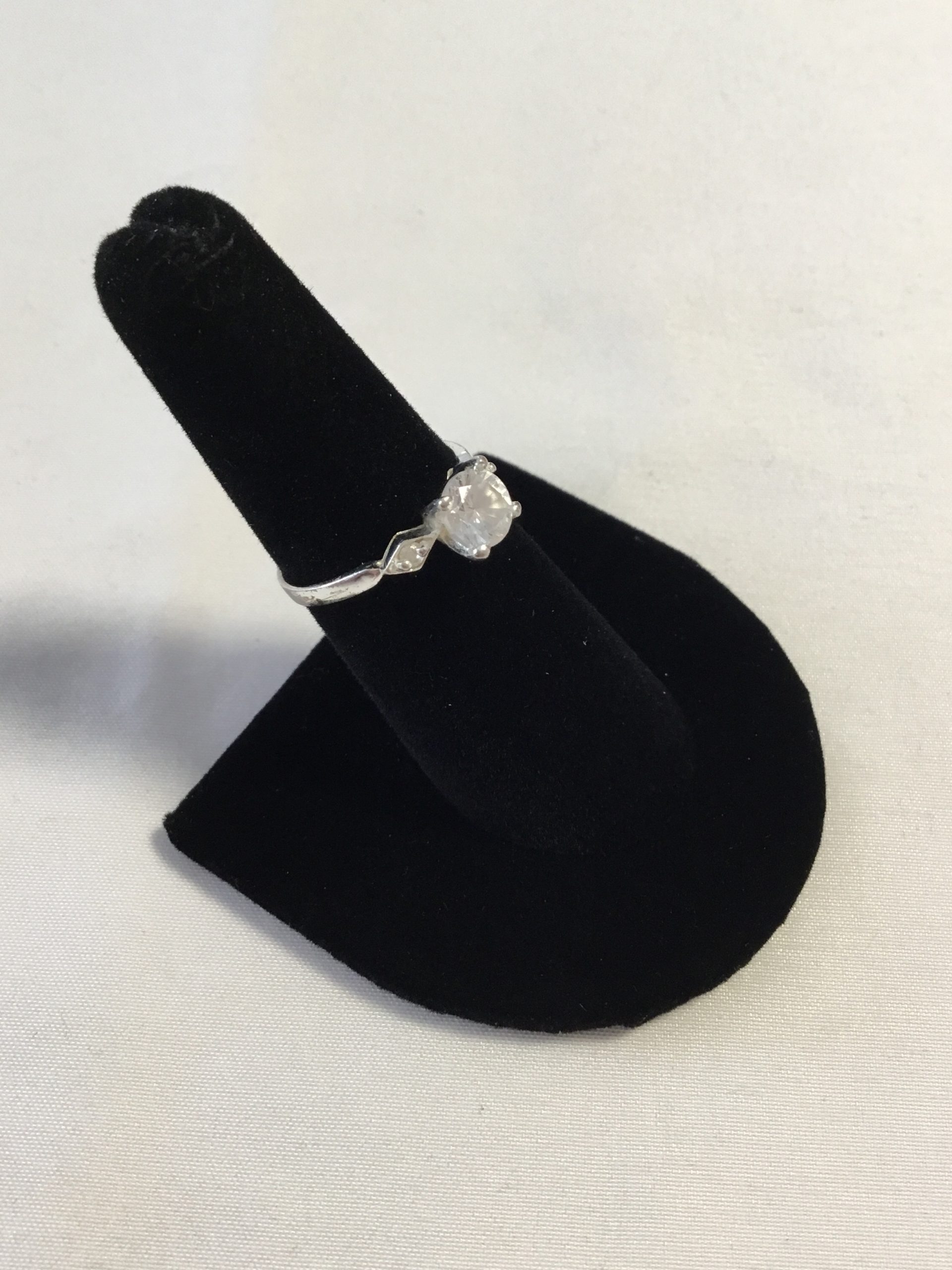 Sterling Silver CZ Ring, Size 6.5 - Image 2