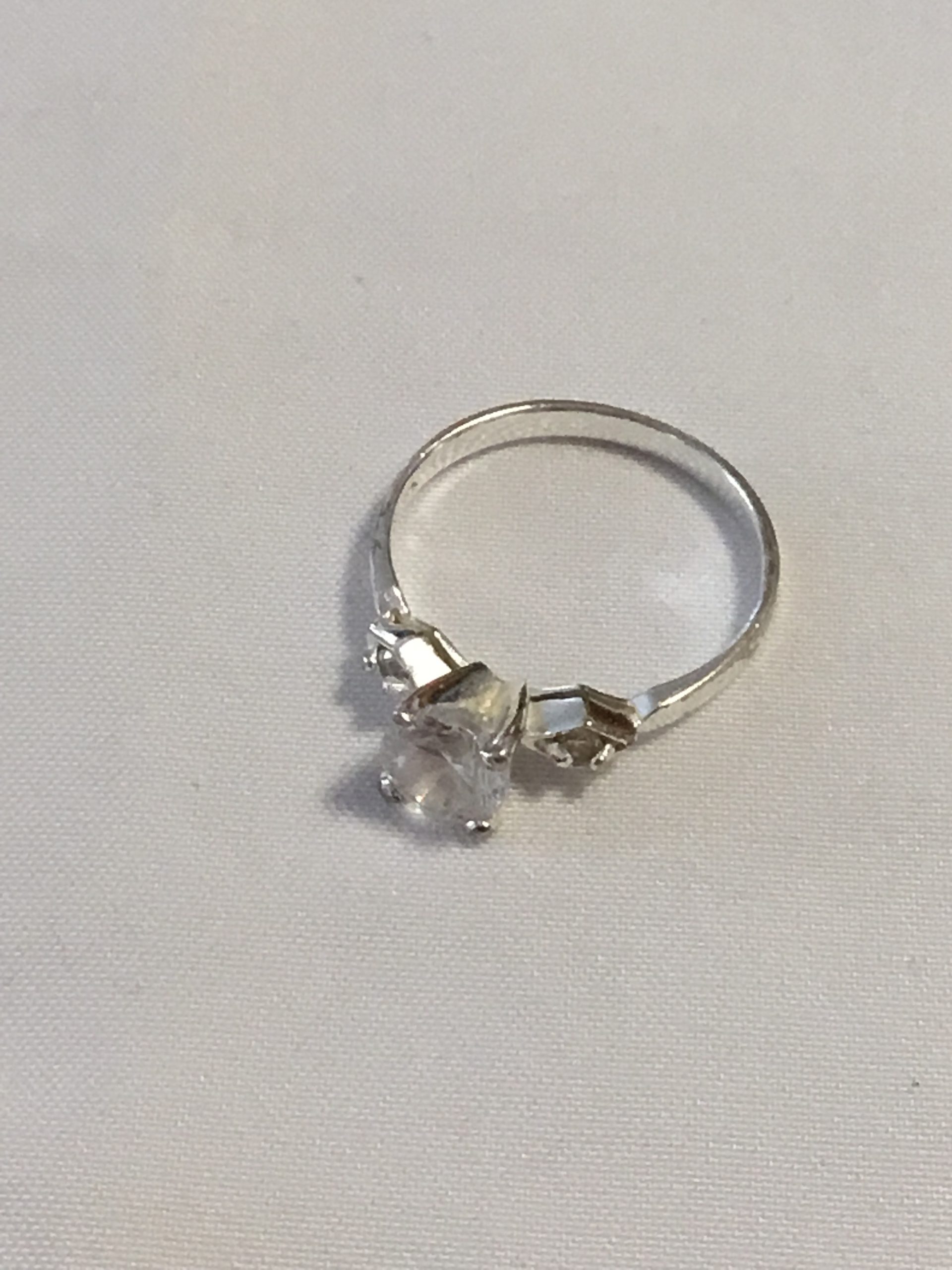 Sterling Silver CZ Ring, Size 6.5 - Image 4