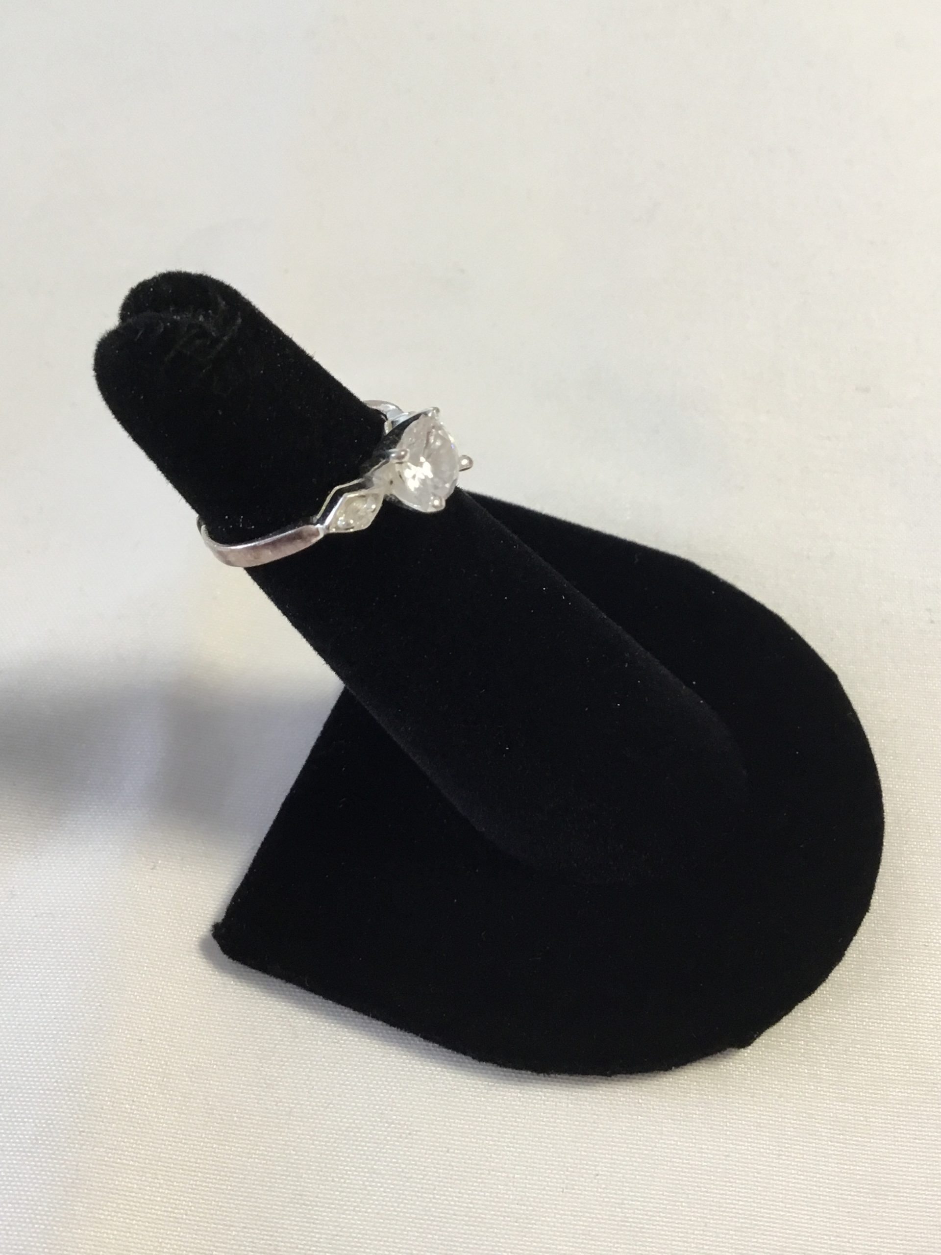 Sterling Silver CZ Size 4 Ring w/Sizer - Image 2