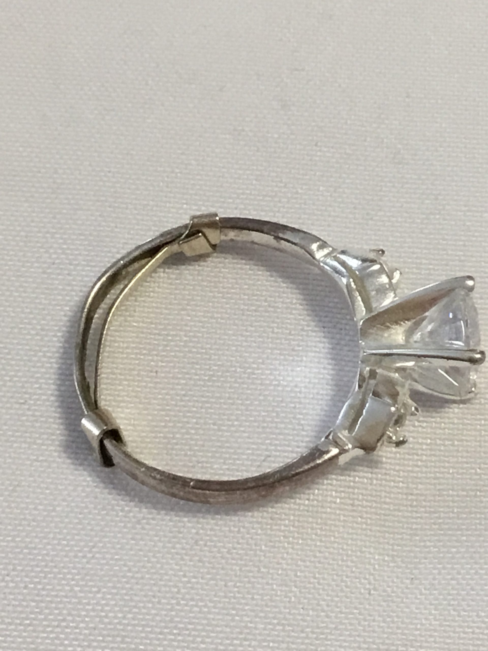 Sterling Silver CZ Size 4 Ring w/Sizer - Image 5