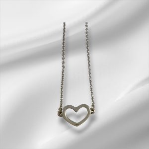 Sterling Silver Heart Bracelet 7"