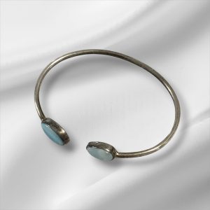 Sterling Silver Bracelet w/Blue Stones