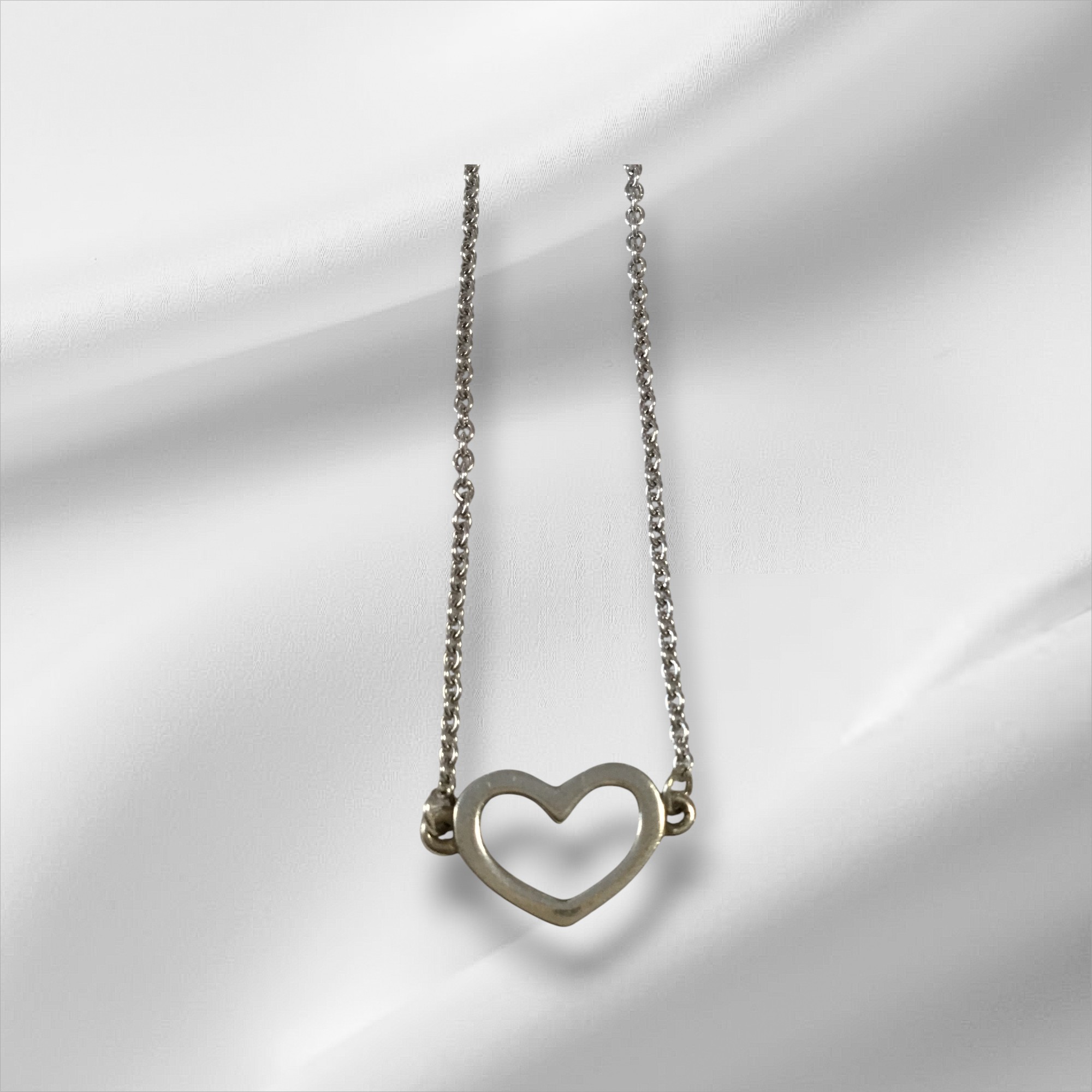 Sterling Silver Heart Bracelet 7"