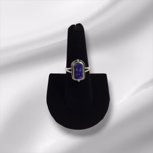 Sterling Silver Blue Stone Ring Size 8