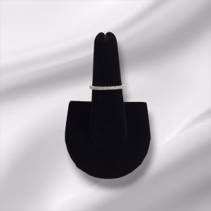 Sterling Silver Fully Jeweled Band Ring, Size 7