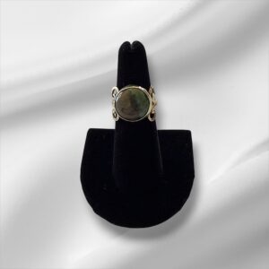 Sterling Silver Ring w/Brownish Green Stone Size 6.5