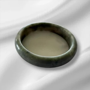 Vintage Natural Green Jade Bangle Bracelet 3"