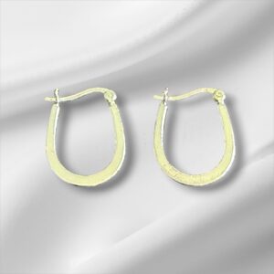 Sterling Silver Hoop Earrings, Pierced 3/4"